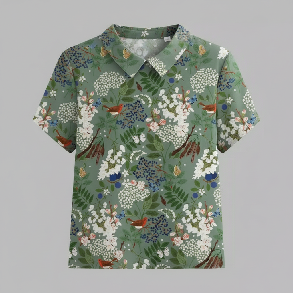 Vintage Floral Blouse | Women's Blouse for Summer
