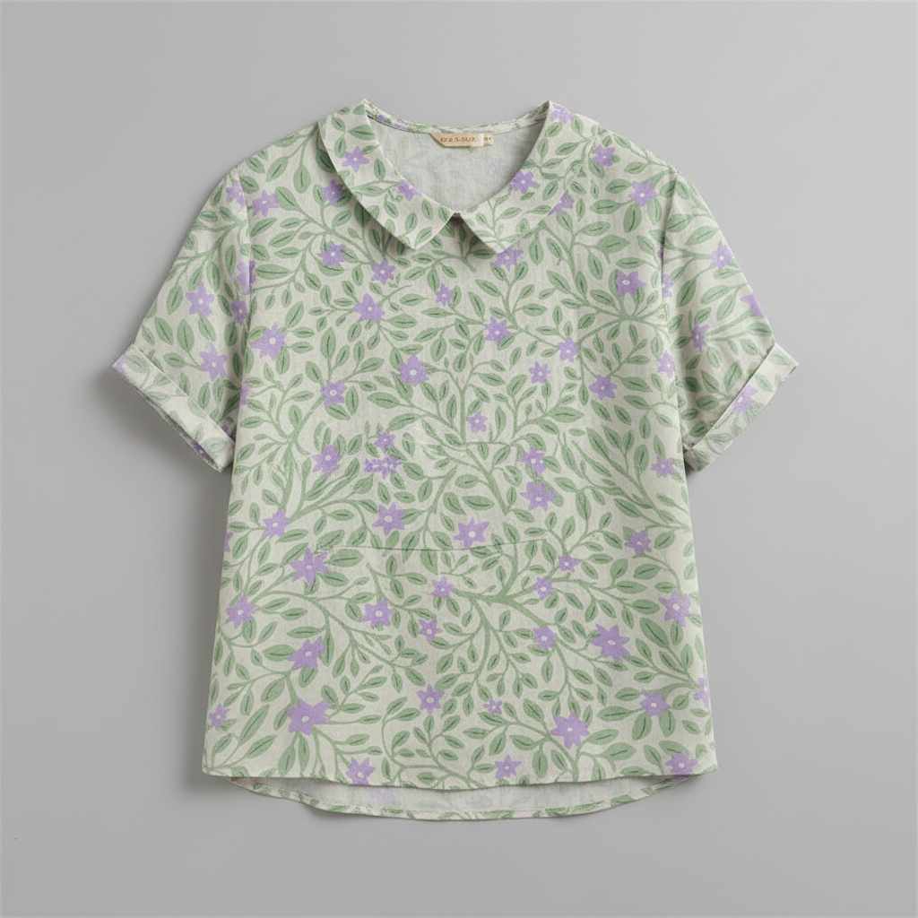 Vintage Floral Blouse | Women's Blouse for Summer