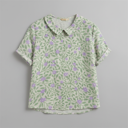 Vintage Floral Blouse | Women's Blouse for Summer