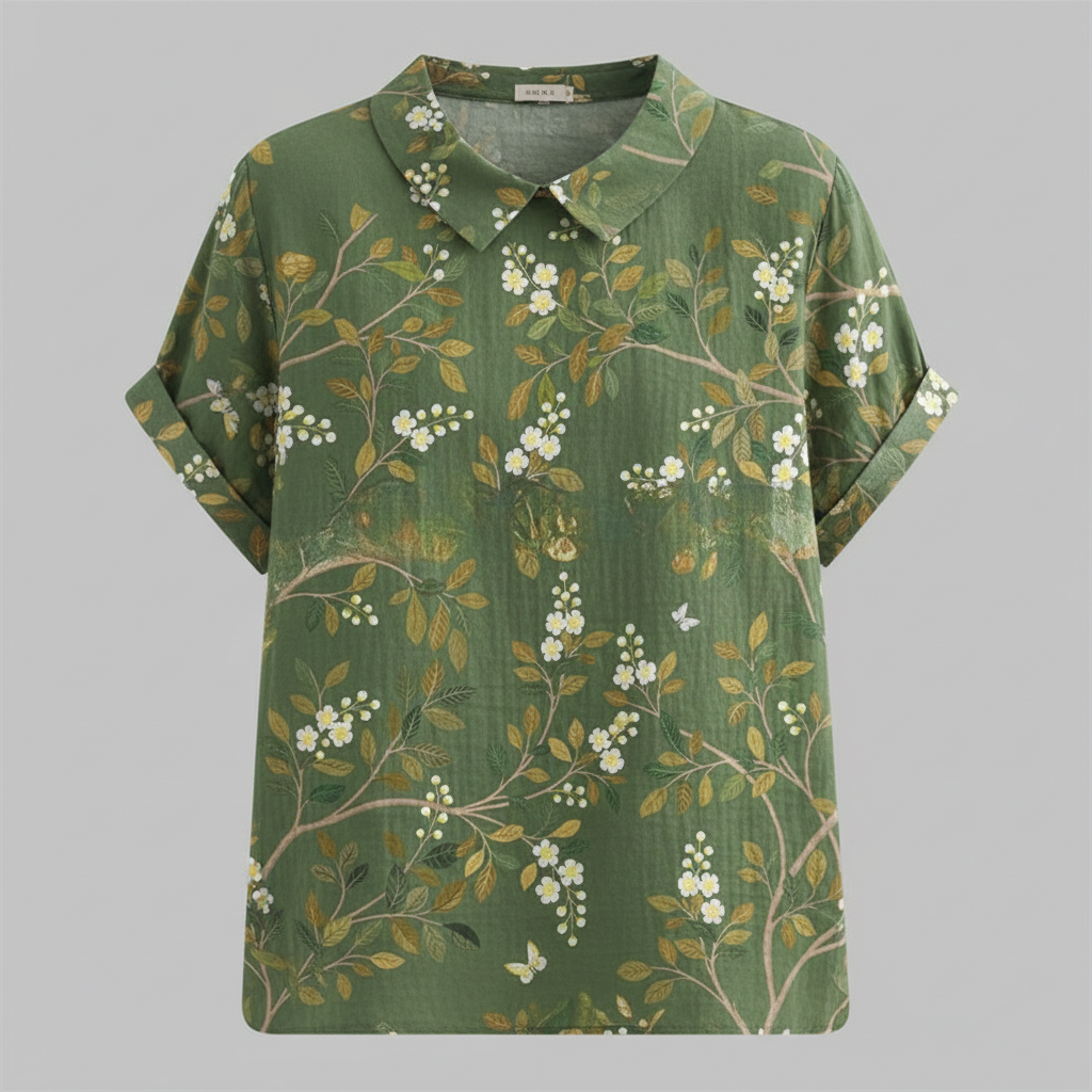 Vintage Floral Blouse | Women's Blouse for Summer