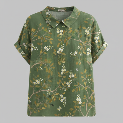 Vintage Floral Blouse | Women's Blouse for Summer