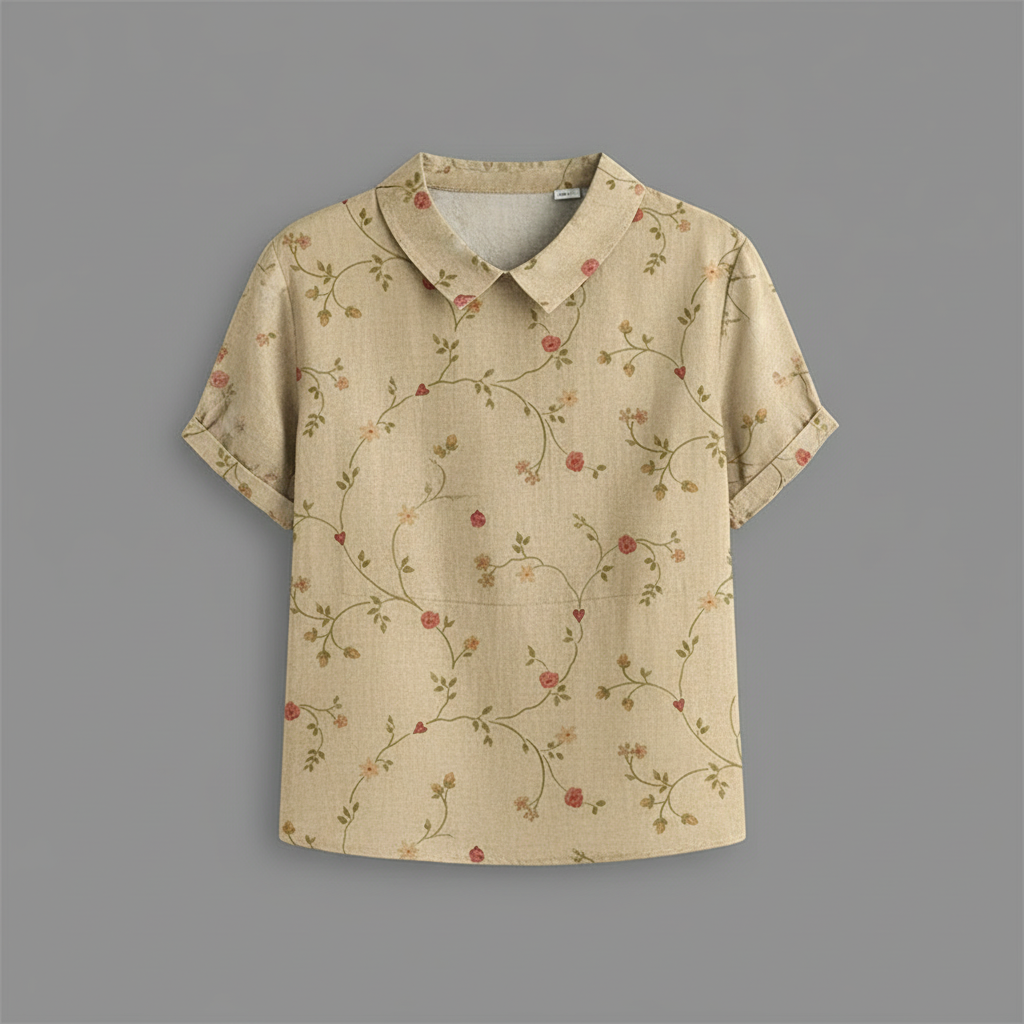 Vintage Floral Blouse | Women's Blouse for Summer
