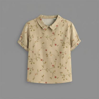 Vintage Floral Blouse | Women's Blouse for Summer