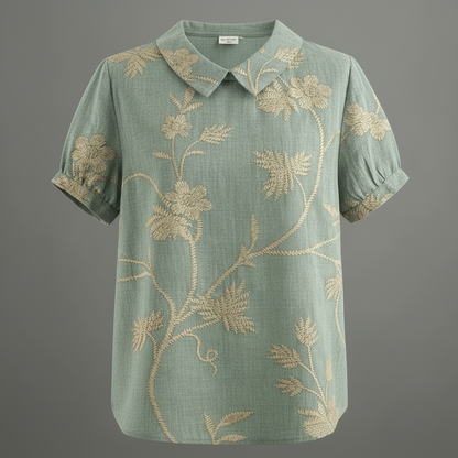 Vintage Floral Blouse | Women's Blouse for Summer