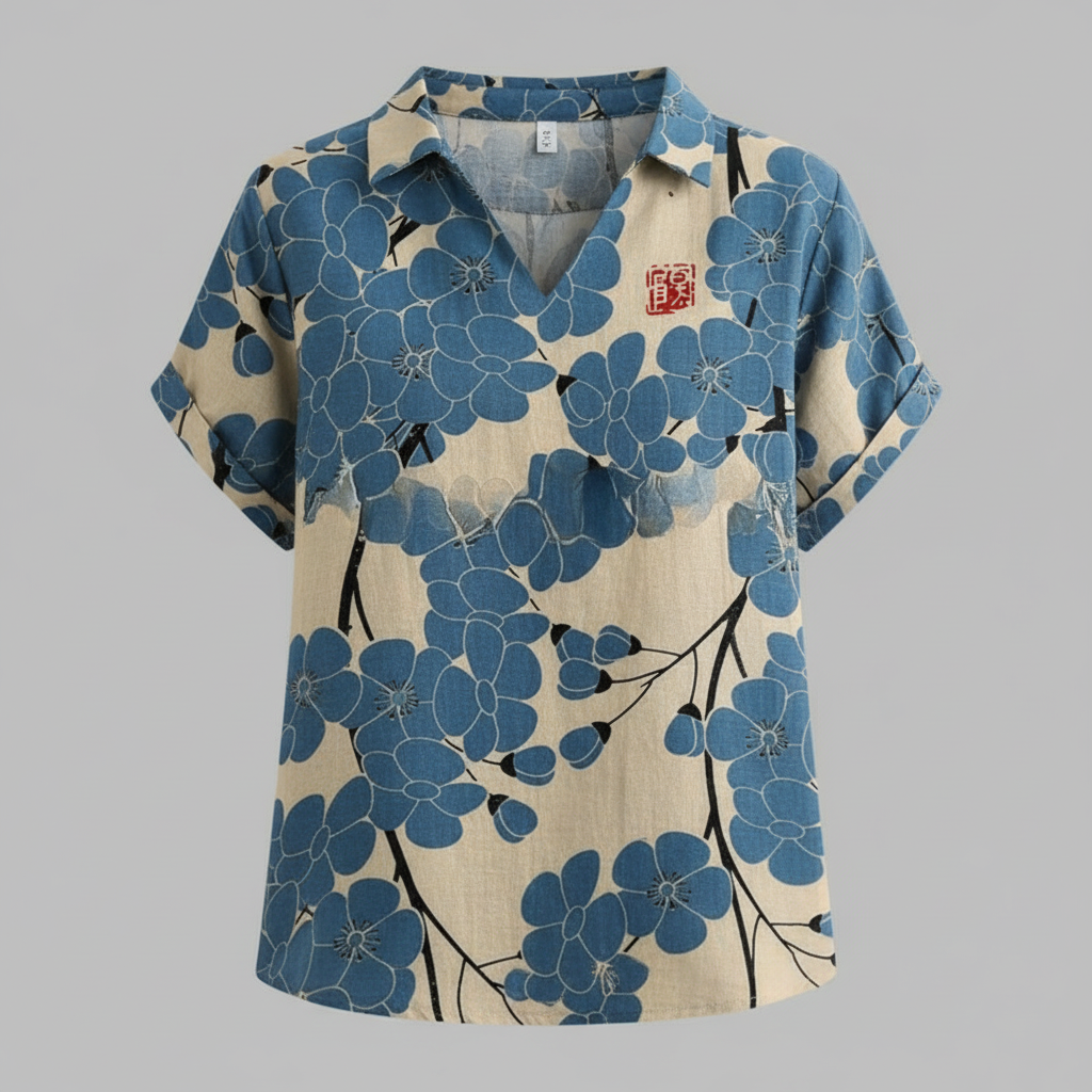 Vintage Floral Blouse | Women's Blouse for Summer