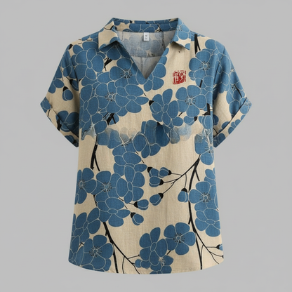 Vintage Floral Blouse | Women's Blouse for Summer