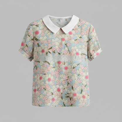 Vintage Floral Blouse | Women's Blouse for Summer