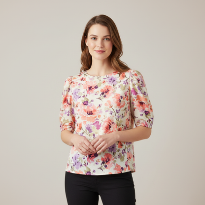 Vintage Floral Blouse | Women's Blouse for Summer