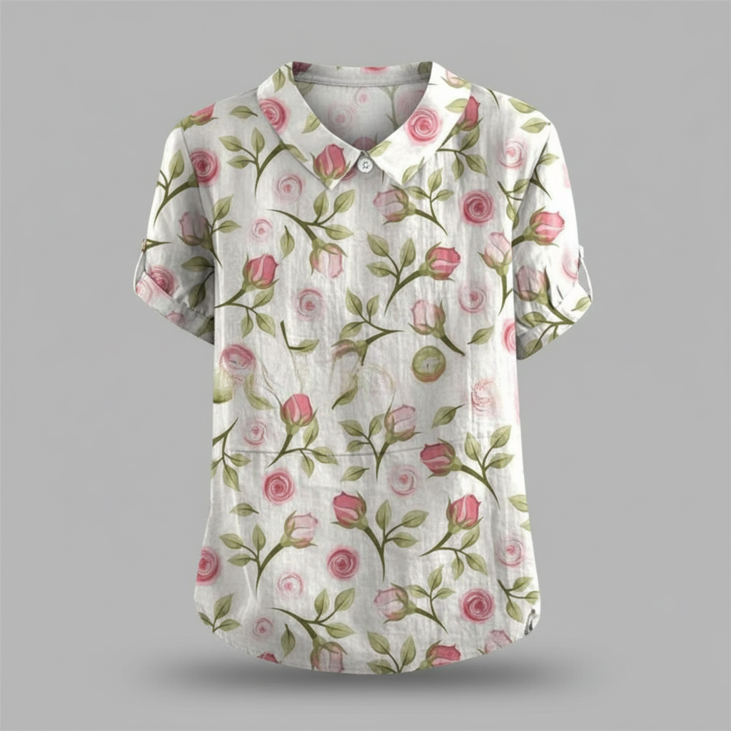 Vintage Floral Blouse | Women's Blouse for Summer