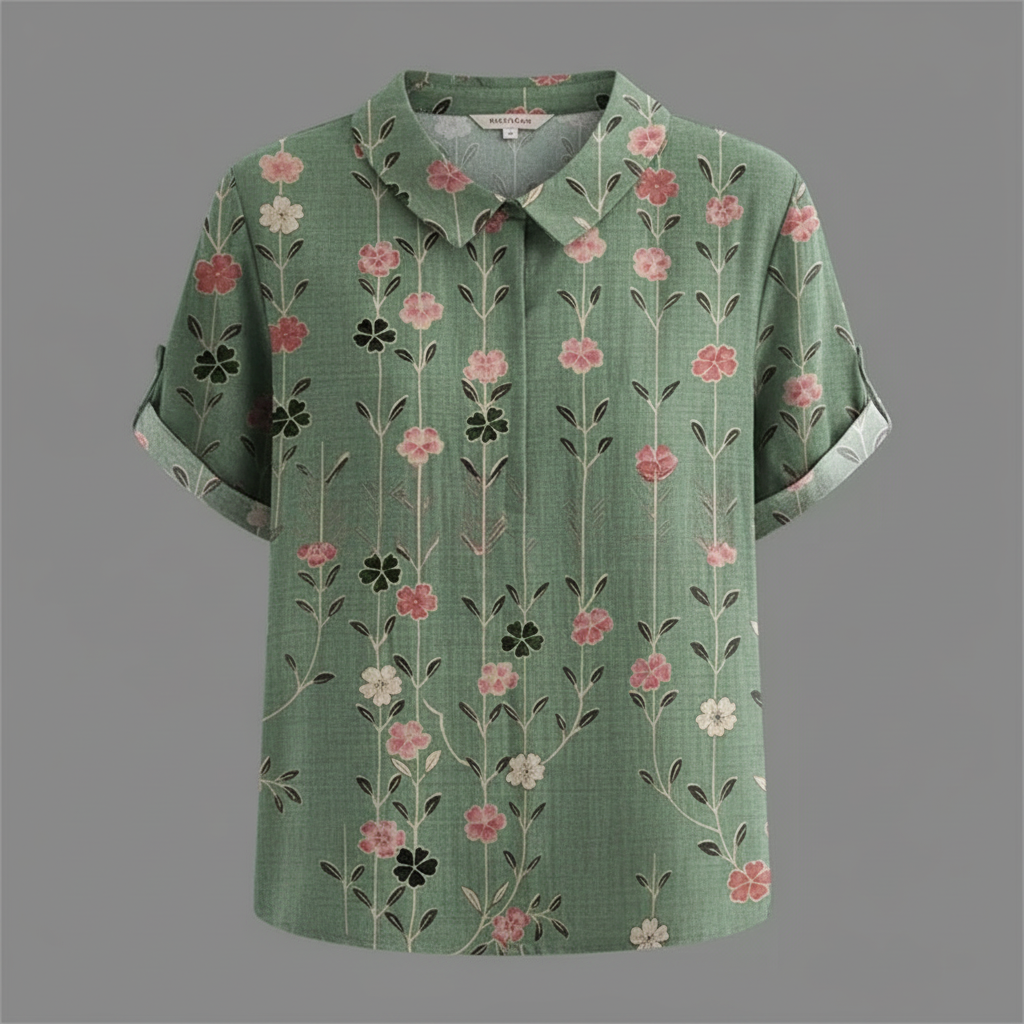 Vintage Floral Blouse | Women's Blouse for Summer