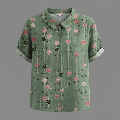 Vintage Floral Blouse | Women's Blouse for Summer