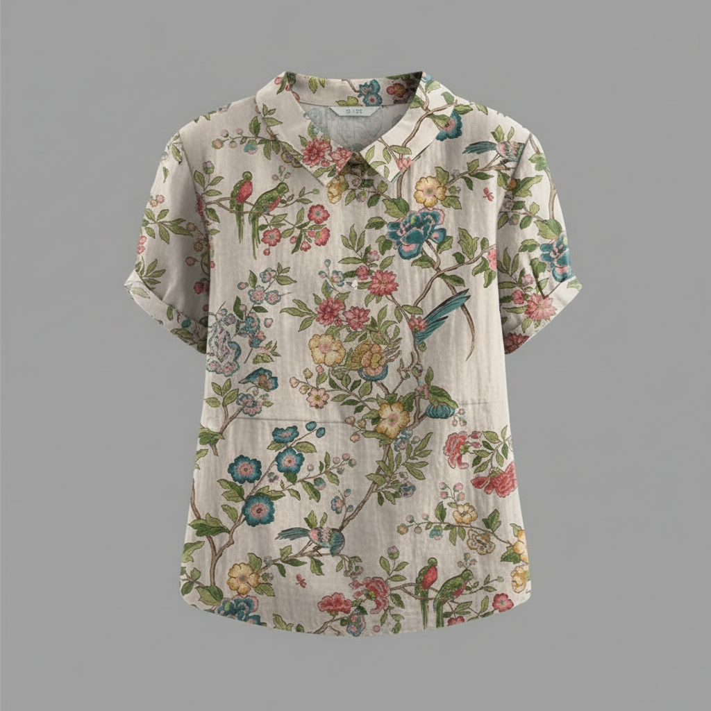Vintage Floral Blouse | Women's Blouse for Summer