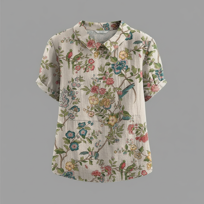 Vintage Floral Blouse | Women's Blouse for Summer