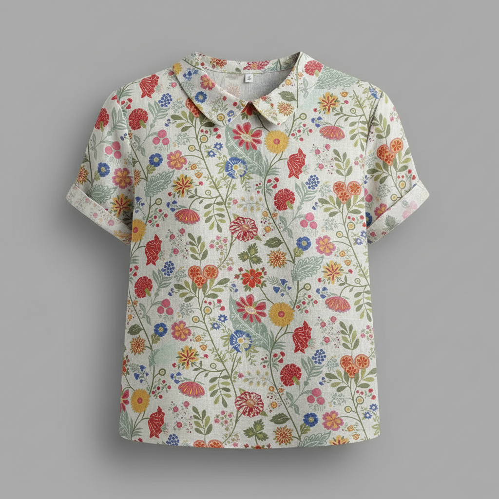 Vintage Floral Blouse | Women's Blouse for Summer