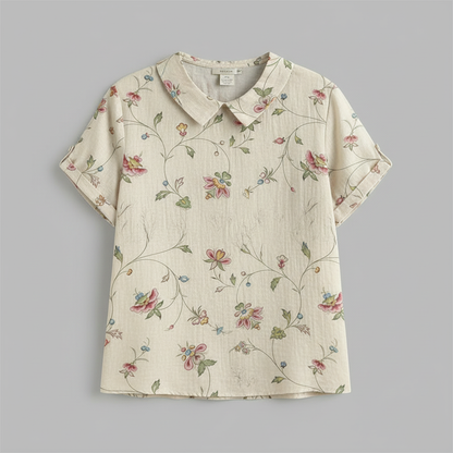 Vintage Floral Blouse | Women's Blouse for Summer
