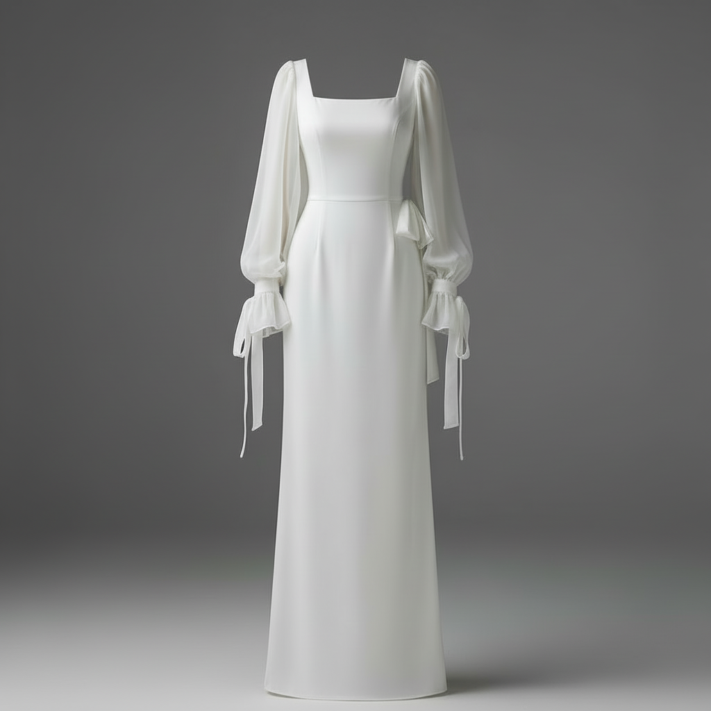Elegant Long Sleeve Maxi Dress | Wedding Guest Attire