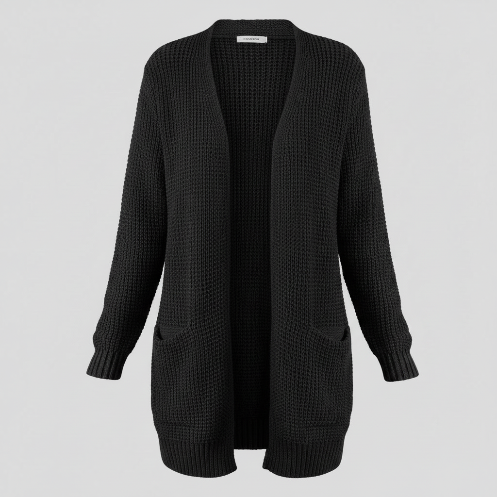 Cozy Black Long Cardigan | Women's Cardigan Sweater