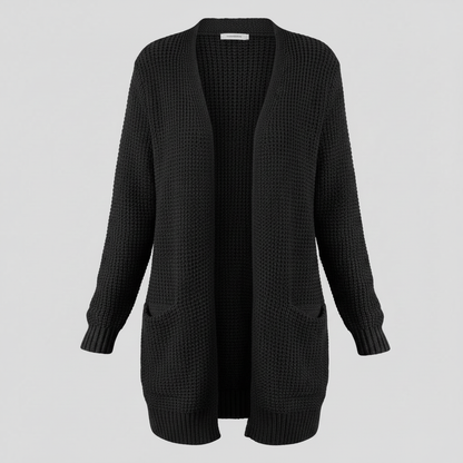 Cozy Black Long Cardigan | Women's Cardigan Sweater