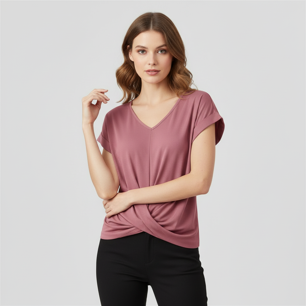 Flattering V-Neck Women's Top | Casual Blouses for Women