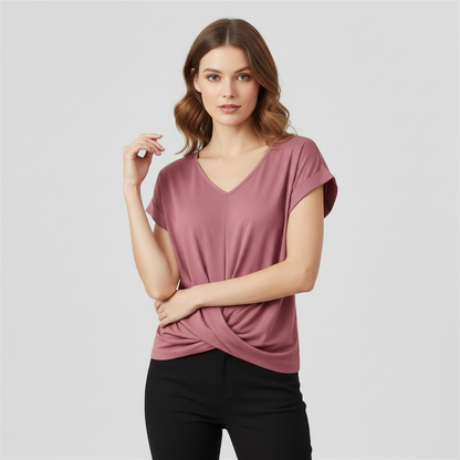 Flattering V-Neck Women's Top | Casual Blouses for Women