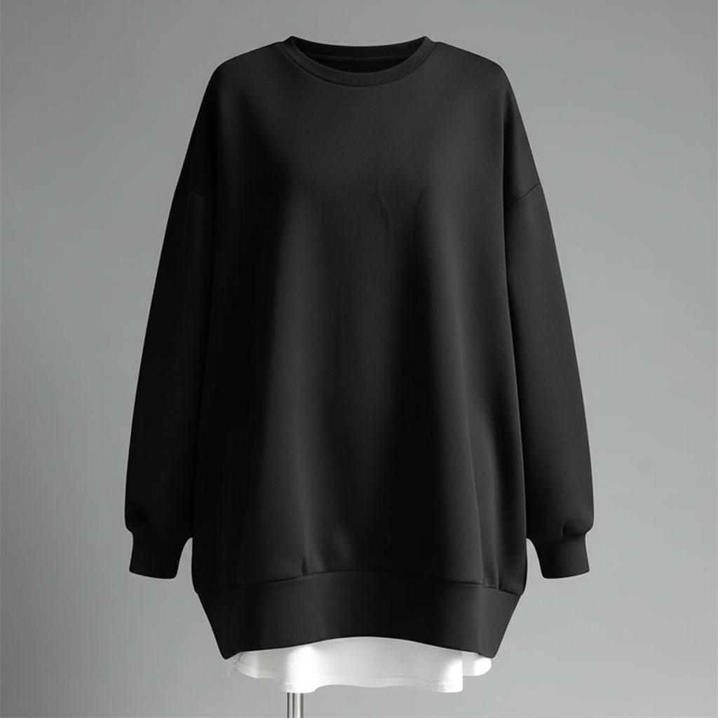 Women's Oversized Crew Neck Sweatshirt | Casual Long Sleeve Top