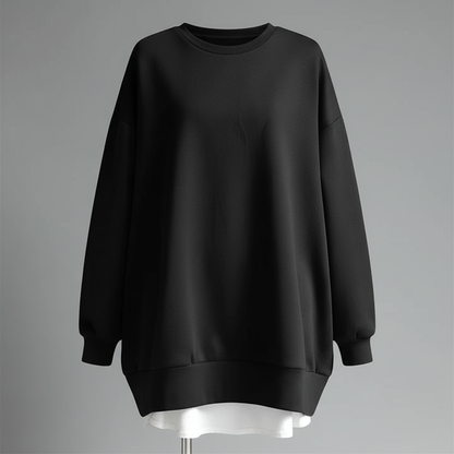 Women's Oversized Crew Neck Sweatshirt | Casual Long Sleeve Top