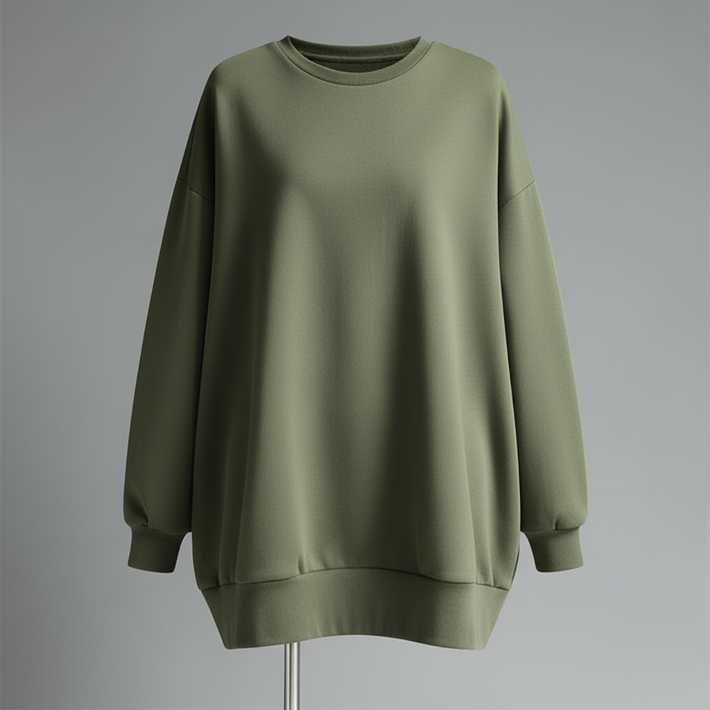 Women's Oversized Crew Neck Sweatshirt | Casual Long Sleeve Top