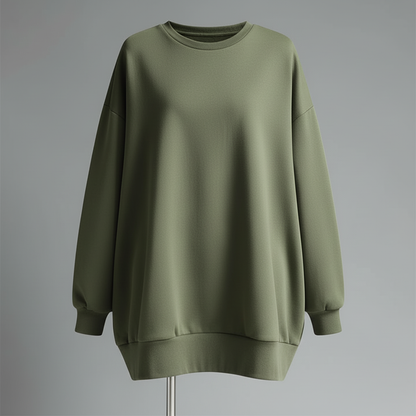 Women's Oversized Crew Neck Sweatshirt | Casual Long Sleeve Top