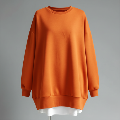 Women's Oversized Crew Neck Sweatshirt | Casual Long Sleeve Top