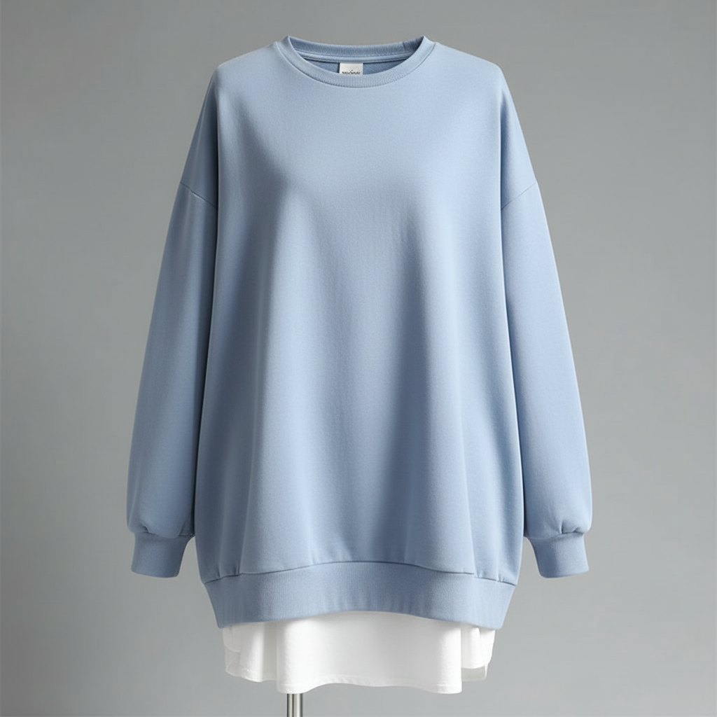 Women's Oversized Crew Neck Sweatshirt | Casual Long Sleeve Top