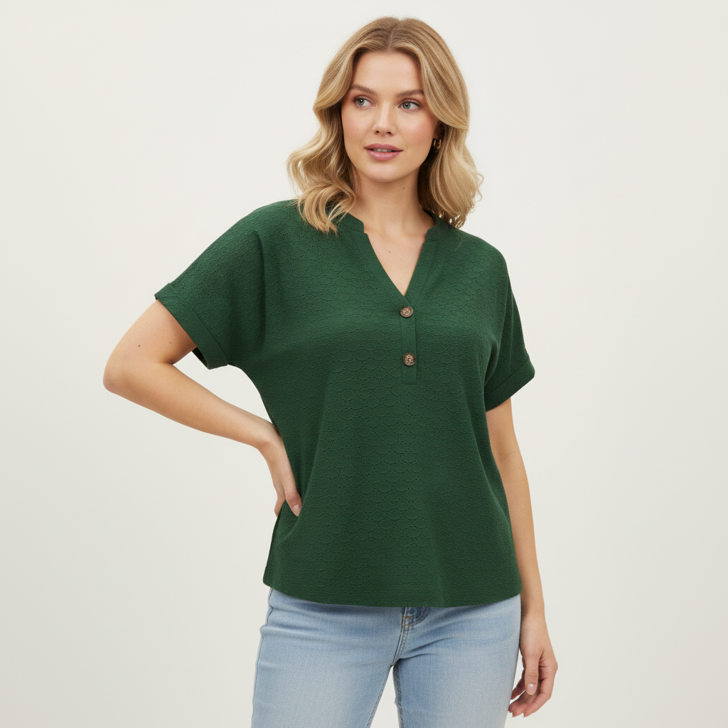 Women's V-Neck Short Sleeve Top | Going Out Tops