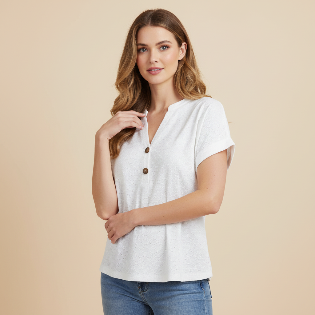 Women's V-Neck Short Sleeve Top | Going Out Tops